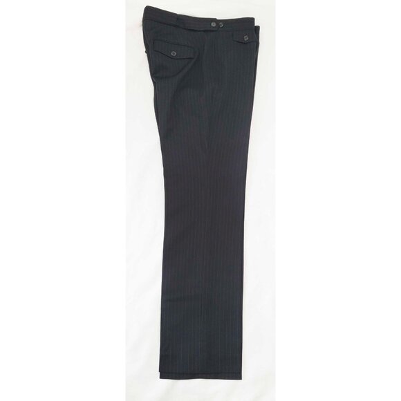 Hugo Boss Women's 2 Piece Black Pin Stripe Business Pant Power Suit Blazer 12 - Picture 13 of 15